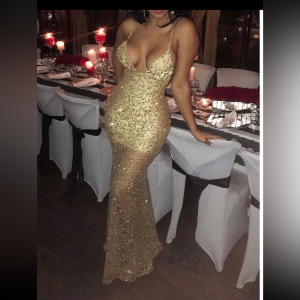 Gold dress